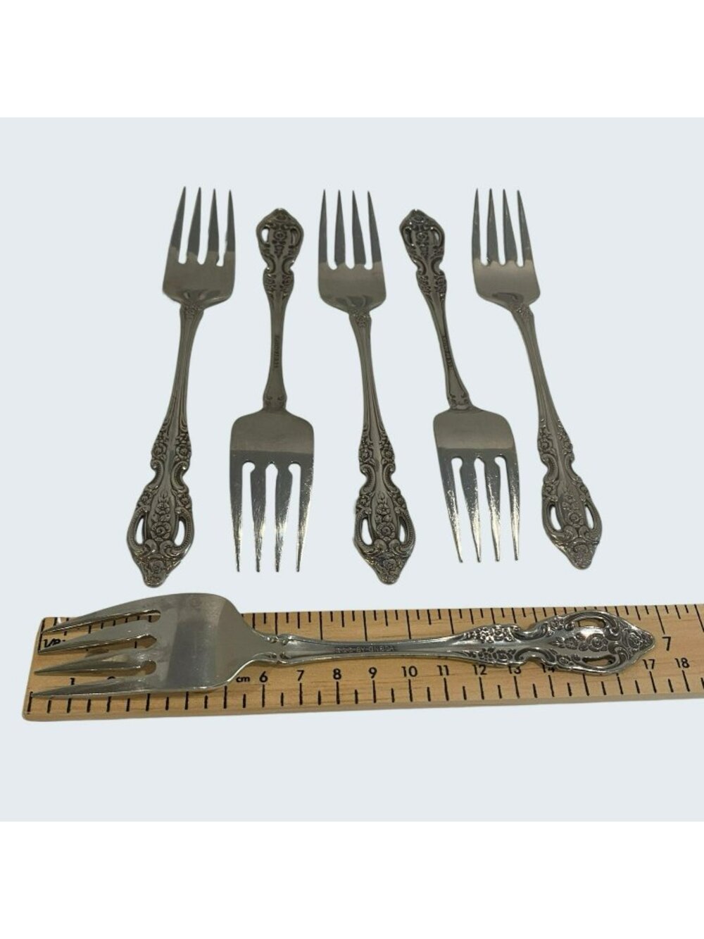 Oneida Renoir-Pembrooke Set Of 6 Vtg 6 3/4'" Stainless Steel Salad Forks
